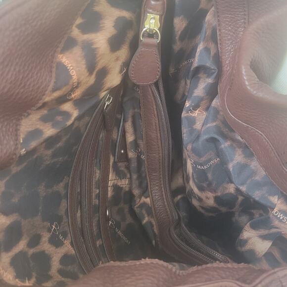 B Makowsky Burgundy Genuine Leather Gold Hardware - Picture 6 of 12